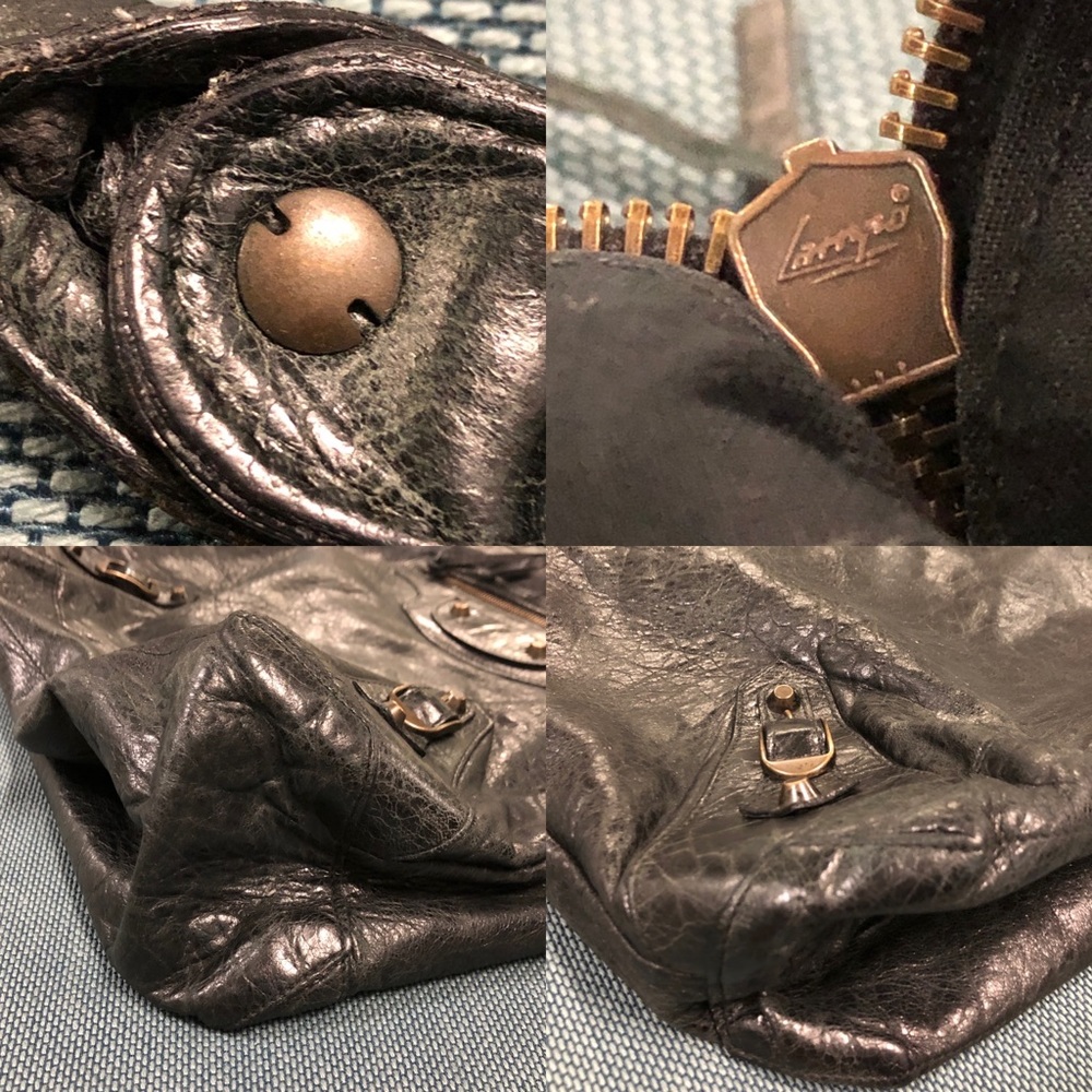 GUC 2009 Balenciaga Black Lambskin Day Bag - Picture 5 of 8